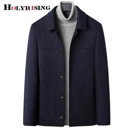 Men's Wool Blends men woolen jackets autumn winter solid overcoats wool soft trench coat man fitness simple topcoats 19649 231116