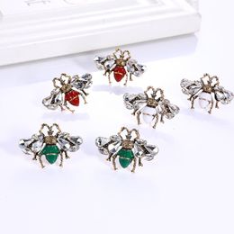 Crystal Bee Stud Earring Women Cute Bee Earrings Fashion Jewellery for Gift Party 3 Colours