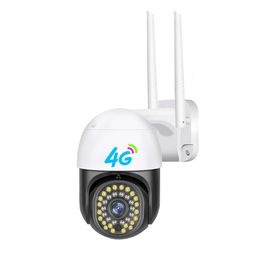 New V380 3MP 4G Auto Tracking PTZ Camera Outdoor 4G Sim Card IP Camera Home Security Two Way Audio Full Colour Night Vision