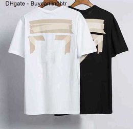 Fashion Summer Brand Offs t Shirts Mens Ows Religious Oil Painting Direct Spray white red black T shirts Hip Hop Short Sleeve Loose ofesMen Tops Tees T-shirt AMWL