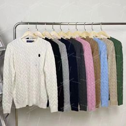 Tasarımcı Sweaters Kadın Sweaters Hoodies Kış Yuvarlak Boyun Kazak Kaput Hoody Twist Pullover Pony Laurens Sweatshirts Nakış Giyim Üstleri