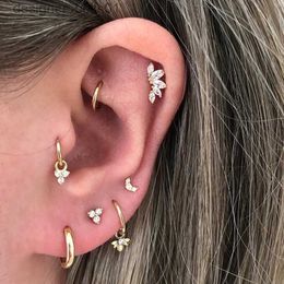 Stud 925 Sterling Silver Fine Jewelry Anti-allergic Ear Buckle Moon Stud Earring For Woman Wedding Anniversary Piercing PendientesL231117