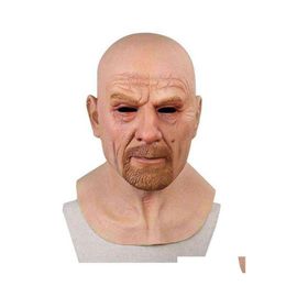 Party Masks Cosplay Old Man Face Mask Halloween 3D Latex Head Adt Masque Suitable For Parties Bars Dance Halls Activities G220412 288n