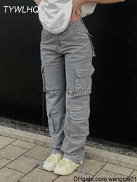 Мужские брюки Vintage Cargo Pants Baggy Pants Женская мода 90-х годов Уличная одежда Карманы Широкие g Высокая талия Прямые джинсовые брюки Y2k Комбинезоны 1008H22