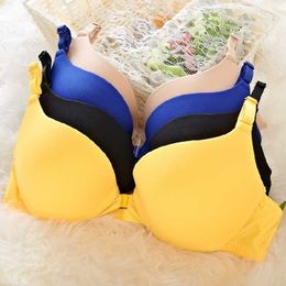 Bras Fashion bra spring and summer seamless sexy front button bra push up underwear buckle female small chest bra women P230417