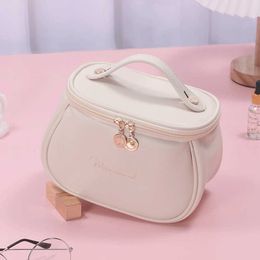 Cosmetic Bags New Portable Makeup Women s Large Travel Pu Leather Waterproof Storage Case Multifunction Toiletry Organiser 230417