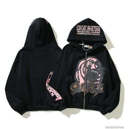 Designer Hoodie Men's Sweatshirts Fashion Streetwear Travi Scotts Fujiwara Lightning Ts Co Br ed Nbhd Tiger Zipper Hoodie
