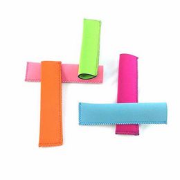 New Wholesale Popsicle Holders Pop Ice Sleeves Freezer Pop Holders 15x4.2cm for Kids Summer Kitchen Tools dh276