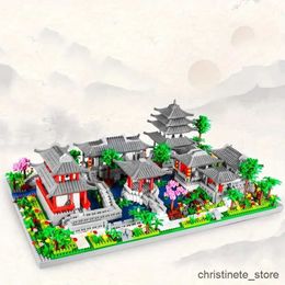 Blocks Suzhou Garden puzzle micro particle assembly type building block ethnic style building block toy