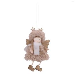 Decorative Figurines Large Christmas Decorations Ornament Stripes Long Legs Hanging Feet Angel Doll Pendant Metal Curtain