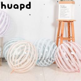 50 30pcs Crystal stripes Bubble Balloon 18 inch Colorful Striped Bobo for Wedding Decoration Happy Birthday Part 220523260b
