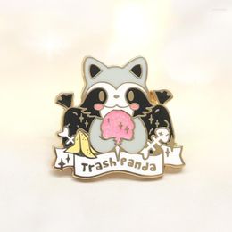 Brooches Pins Trash Panda Enamel Pin Cute Cartoon Animal Protection Metal Brooch Collect Badge Kawaii AccessoriesPins Kirk22