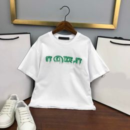 23ss White short sleeve toddler tee child tshirt kid designer t shirt boys girls Round neck Pure cotton logo printing t-shirt High quality kids clothes