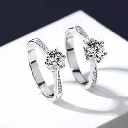 Moissanite Ring 925 STERLING Gümüş Nişan Alyans Kanal Partisi Resmi Durumlara Uygun Kadın İçin Yıldönümü Hediyesi