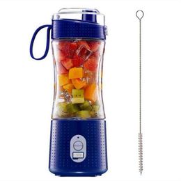 Portable Personal Blender 6 Blades Rechargeable Mini Travel Fruit Ice Electric Smoothie Blender Juicer Cup Maker Mixer H1103338S