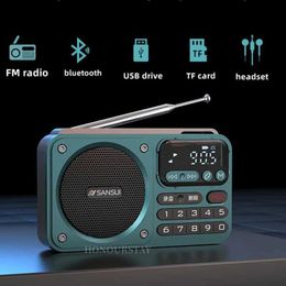 Cell Phone Speakers SanSui F22 Radio Wireless Bluetooth Speaker Portable HiFi Card Speaker Digital Multimedia Music Loudspeaker Outdoor Camping Q231117