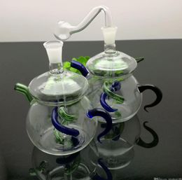 Smoking Pipe Mini Hookah glass bongs Colourful Metal Shape Classic Teapot Glass Water Smoke Bottle