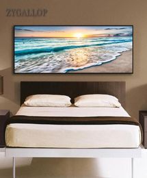 Sunset Seascape Beach Landscape Posters Natural Scenery Canvas Painting Wall Art Picture For Bedroom Decoration cuadros6262807