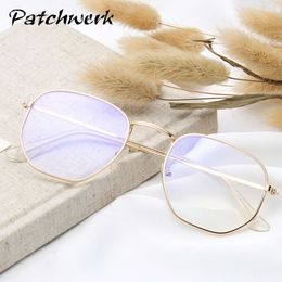 Fashionable polygonal eyeglass frame for men comfortable film covered eyeglass frame flat lens 3418