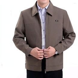 Men's Jackets Classic Men's Clothing Spring Autumn Business Jacket Turn Down Collar Coat Fashion Cotton For Men 5XL Q467
