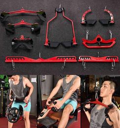 Multi Grip Lat Pull Down Bar Resistance Bands Fitness Pully Cable Machine Attachment Durable High Load Bearing Muscle Training Spo4535131