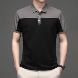 Men's Polos Black Striped Men's Polo T Shirts Summer Fashion Streetwear Slim Male Short Sleeve Polo Shirts Oversized Homme Clothing 3XL 230417
