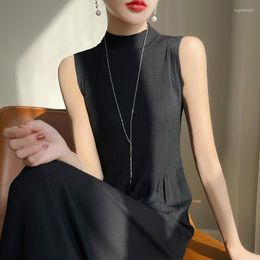 Casual Dresses 2023 Summer Fashion Women's Unique And Elegant Formal Occasion Dress Sleeveless Tank Top Long Ice Silk Robe
