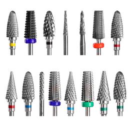 Cone Carbide Tungsten Nail Drill Bit Manicure Drill For Milling Cutter Nail Files Buffer Nail Art Equipment Accessory Nail ToolsNail Drill Accessories Bits Nail Art