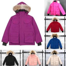 2025 Winter New designer kids coat Down Jacket For Boys Real Raccoon Fur Thick Warm Baby Outerwear Coats 2-12 boys girls jackets Years Kid Fashion Teenage Parka