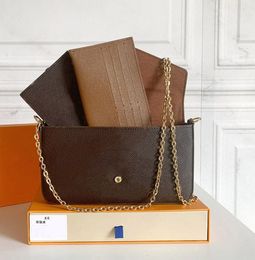 Designer Bag Women's three-piece set, stylish crossbody bag, Mini Shoulder bag Luxury Underarm bag Leather purse Coin purse
