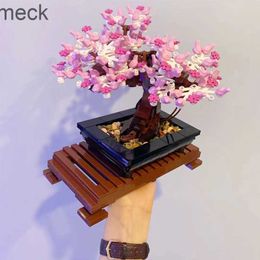 Blocks Bonsai Tree Fit 10281 Flower Bouquet Perpetual 3D Building Block Set Bricks Model Home Decoration Plant Potted Toy Child Gift