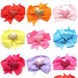 Cat Collars & Leads Party Christmas Pet Dog Collars Small Cat Puppy Bowties Necktie Bow Tie Accessories Drop Delivery Home Garden Pet Dhmy2