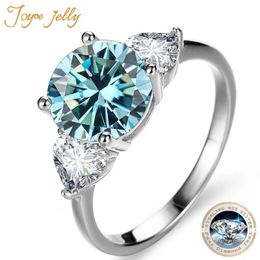 Wedding Rings JoyceJelly Luxury Sterling 925 Silver Ring 3 Carat D COLOR Diamond Jewelry For Women Classic Four Claw Design 231117