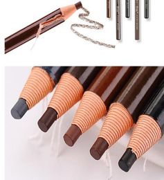 Factory Direct Eyebrow Enhancers 5colors available Soft Brown Medium Brown Dark Brown gray black Skinny Brow Pencil7187003