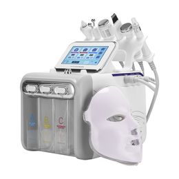 7 in 1 H2O2 Hydrafacial Skin Peeling Microdermabrasion Water Oxygen RF Skin Lift LED Mask Machine