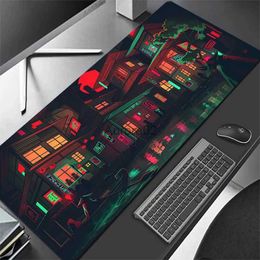 Mouse Pads Wrist Rests Personalised Art Gaming Mouse Pad Gamer Large tapis de souris anime Rubber Locking Edge Big Computer Mousepad Laptop Desk Mat YQ231117