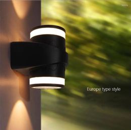 Wall Lamp European Style Outdoor LED Nordic Waterproof Staircase Aisle Round Exterior