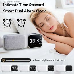 Cell Phone Speakers Portable LED Clock Display Bluetooth Speaker Box Home Wireless Audio HiFi Stereo Desktop Subwoofer Soundbar Card U Disc Soundbox Q231117