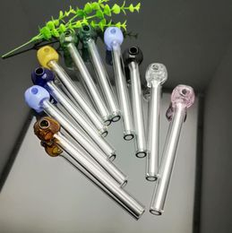 Smoking Pipe Mini Hookah glass bongs Colourful Metal Shape Coloured Skeleton Glass Straight Pot