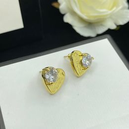 G Fashion Vintage Letter Earrings Diamond Silver 18K Gold Plated Ladies and Girls' Valentine's Day Wedding Jewellery Gifts