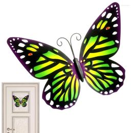 Decorative Figurines Home Hanging Decorations Craft Metal Butterfly Wall Art Decor For Patio Garden