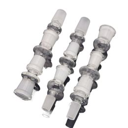18MM 14MM Male Female Strainght Joint Glass Adapter Clear Glass Dome Adapter Glass Converter 19mm 14.5mm Glass Water Pipe
