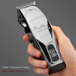 Hair Trimmer Master Haute Barber Custom Full Metal Mirror Body Professional Electric Hair Clipper Gradient Carving Trimmer Hair Salon Tool 231116