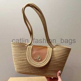 Shoulder Bags Stylis and straw Designer Basket Bag woven women's Tote underarm bagcatlin_fashion_bags