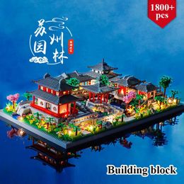 Other Toys Suzhou Garden Building Blocks View 1800pcs Classic and Famous Chinese Traditional Garden 231116