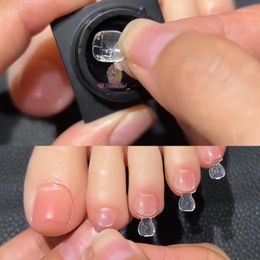 False Nails Pedicure Soft Gel Clear Full Tip Coverage Toe Nail Tips 550pcs/box Easy Apply Press On Fake Finger Tool