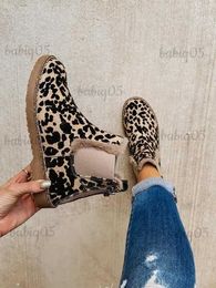 Boots Fashion Women's Shoes New Autumn/winter Leopard Print Casual Boots Ladies Chelsea boots Size 43 Women Shoes Sneakers Women 2021 T231117