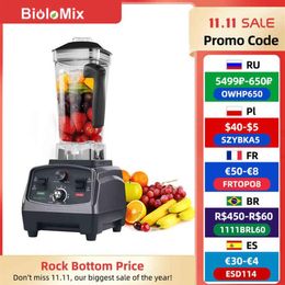 BioloMix 3HP 2200W Heavy Duty Commercial Grade Timer Blender Mixer Juicer Fruit Food Processor Ice Smoothies BPA 2L Jar H1103283I