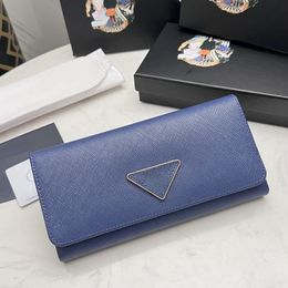 Luxury Brand Triangle Designer Wallet dermis Purse Women Wallet Flap Coin Purses Cardholder Zipper Leather Men Wallet With gift box