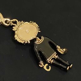 Luxury quality charm pendant necklace with doll black and white beads design in 18k gold plated have stamp box brooch PS4880A